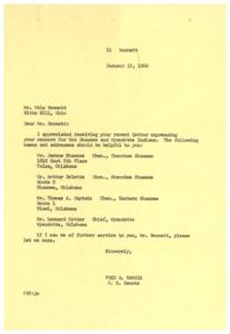 Correspondences Regarding Mrs. Robyrta Dotson&#39;s Tribal Affiliation Inquiry, 1966-01-01 - 1966-12-31