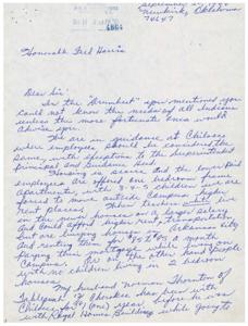 Correspondence Regarding the Proposed Research on American Indian Music at the University of Oklahoma, 1966-10-31