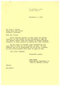 Correspondence Regarding the Report on Alaska Indian Arts and Crafts Board, 1966-12-05