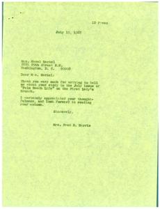 ["The writer has a picture of Harris and Tony from their first Labby's brunch, and they would like a copy of it from the magazine."]