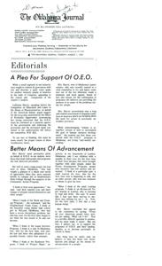 ["Joan Larson, acting director of community relations for VISTA, writes to Fred Harris, president of LH, thanking him for the interview and expressing her desire to accompany him on his next trip to Oklahoma to take on-the-site photographs."]