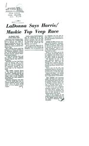 LaDonna Harris Predicts Husband and Muskie as Top Candidates for VP, 1967-01-01-01 - 1968-12-31