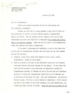 Activating Women&#39;s Power for Congressional Reform: A 1968 Call to Action, 1968-10-18