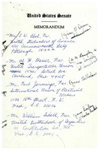 Compilation of Presidential Memoranda to Various Union Leaders, 1967-01-01 - 1969-12-31