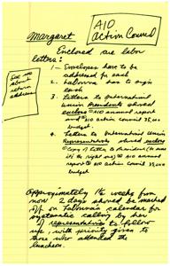 Organizational Communication and Action Plan for A10 Action Council, 1967-01-01 - 1969-12-31