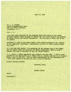 Letter Requesting Support for AIO Action Council and Indian Affairs Legislation