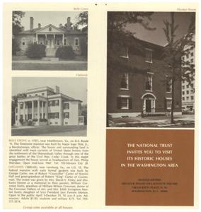 Exploring the Historic Houses of the National Trust in the Washington Area, 1967-01-01 - 1967-12-31