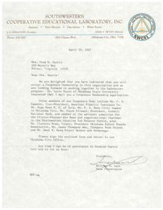 Invitation to Corporate Membership in Southwestern Cooperative Educational Laboratory, Inc., 1967-04-19