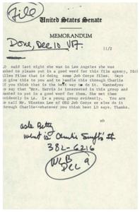 Memorandum Regarding Promotion of Film Agency, Dick Allen Films, for Job Corps Films Project, 1967-01-01 - 1968-12-31