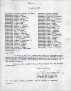 General letter from the Committee on Legislation and national Affairs of the Mobile Chamber of Commerce in Mobile, Alabama, 1951-12-31 - 1951-12-31
