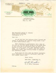 Urgent Appeal for Bank Stabilization Funding in Arkansas and Oklahoma, 1951-07-27