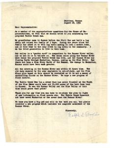 Concerns Regarding the Tuttle Creek Dam: A Plea for Reevaluation, 1951-08-28
