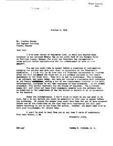 Opposition to Kirwin Dam: A Letter to Congressman Schwabe, 1951-09-22