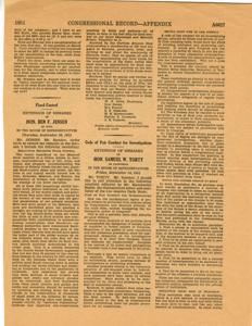 Proposed Code of Fair Conduct for Congressional Investigations, 1951-09-14