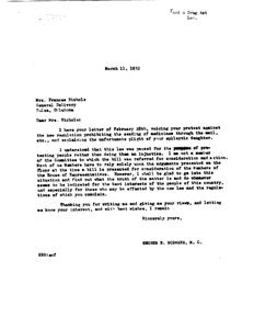 Concerns Regarding New Regulations on Mailing Medicines, 1952-03-11