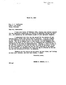 Protecting the Rights of Patients: The Fight Against the Food is Drug Act, 1952-03-11