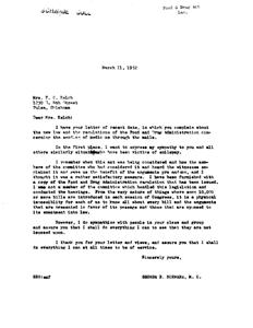 Request for Assistance with Food &amp; Drug Administration Regulations, 1952-03-11