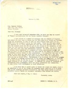 Supporting Mutual Security Program: A Letter of Opposition, 1951-10-01