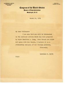 Stimulating Analysis of Foreign Policies, 1951-03-14