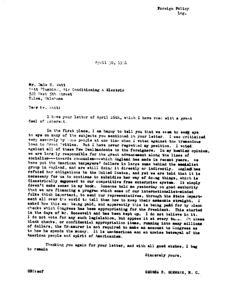 The Cost of Foreign Policy: A Letter from a Concerned Citizen, 1951-04-26