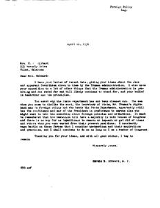 The Outrage of Foreign Policy: A Call to Action, 1951-04-21