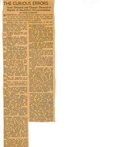 The Misrepresentation of General MacArthur&#39;s Recommendations, 1951-01-12