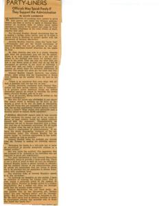 The Uneven Application of Free Speech: Party-Liners in the Truman Administration, 1951-01-01 - 1951-12-31