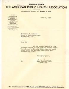 Resolution for the Creation of a Federal Department of Health, 1951-04-28