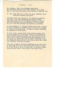 Request for Clarification and Amendments to Housing Legislation: SCHWABE COLL, 1951-01-01 - 1951-12-31