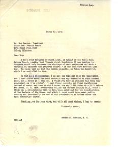 Opposition to Senate Joint Resolution 39: A Letter from George B. Schwabe, 1951-03-13