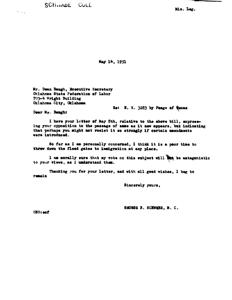 Opposition to H.R. 3283: Protecting American Workers, 1951-05-08