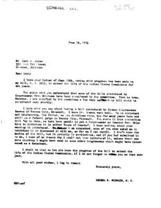 Title: Concerns and Progress on Indian Claims Commission Bill H.R. 3203, 1951-06-26