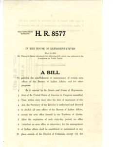 Redistricting the Five Civilized Tribes: A Plan for Administrative Efficiency, 1951-01-01 - 1951-12-31