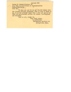 Plea for Multiple Sclerosis Support: A Letter to Representative George B. Schwab, 1952, 1945-01-01 - 1946-12-31