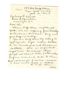 Urgent Plea for Funding: Support for Neurological and Blindness Institute Needed, 1952-01-01 - 1952-12-31