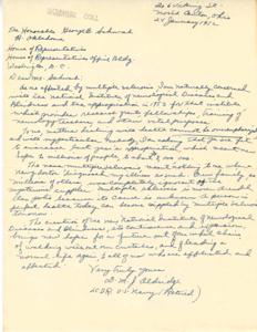 Request for Increased Funding for National Institute of Neurological Disease and Blindness, 1952-01-01 - 1952-12-31