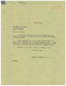 Letter of Opposition to H.R. 2232 from George B. Schwabe to Elmer J. Pendley, 1946-06-05