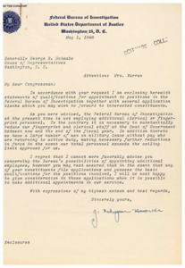 Qualifications and Opportunities at the Federal Bureau of Investigation, 1945-09-01