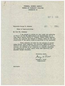 Federal Funds for Public Works Plan Preparation in Oklahoma, 1945-01-01 - 1946-12-31