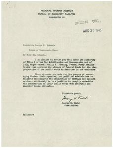 Federal Funds Advance Approval for Public Works Plan Preparation in Claremore, Oklahoma, 1945-01-01 - 1946-12-31