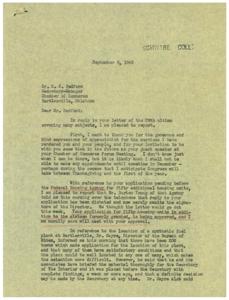 Progress and Opportunities in Bartlesville: A Letter from Congressman Schwabe, 1945-08-29