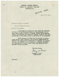 Federal Funds Approval for Public Works Plan Preparation, 1945-01-01 - 1946-12-31