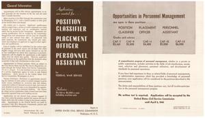 Opportunities in Federal Personnel Management Positions, 1945-02-26