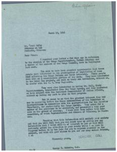 Update on Osage Indian Affairs in Washington, 1946-03-19