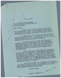 Concerns Regarding Osage Indian Council&#39;s Trip to Washington, 1946-03-11