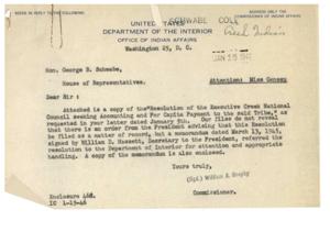 Resolution of the Executive Creek National Council: Seeking Accounting and Per Capita Payment, 1945-01-01 - 1946-12-31