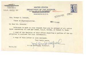 Decision on Oil and Gas Lease Application B.L.M. 010735 N, 1945-01-01 - 1946-12-31