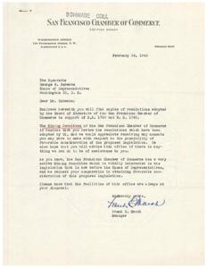 Support for Mining Legislation: San Francisco Chamber of Commerce Resolutions, 1943-08-31
