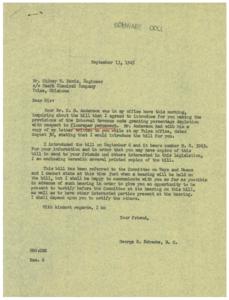 Legislative Action on Fluorspar Depletion, 1945-09-05 - 1945-09-05