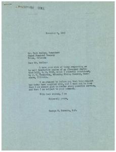Correspondence Regarding Fluorspar Depletion Bill H. R. 3963, 1945-11-08 - 1945-11-08